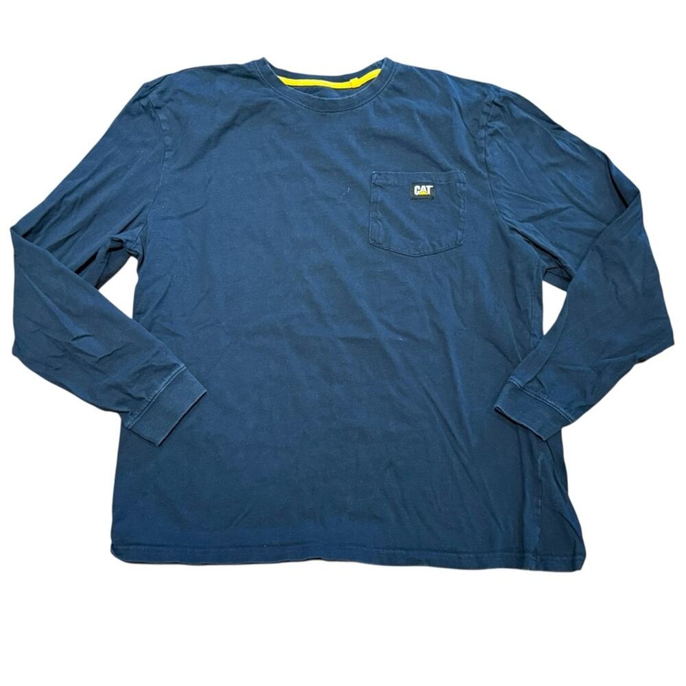Caterpillar Men's XL Blue Long Sleeve T-Shirt